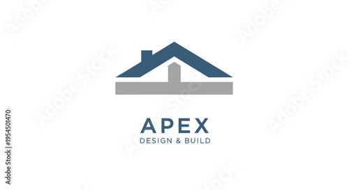Apex Design and Build Company Logo with House Symbol.