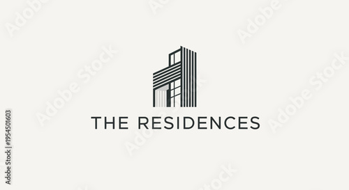 Modern Architectural Logo for The Residences.