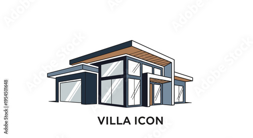 Modern Villa Icon - Contemporary Architectural Design for Luxury Living.