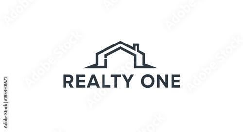 Realty One logo with abstract house outline.
