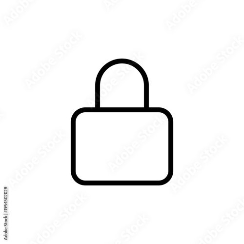 Cyber Security Lock- Icon Outlinecyber Security Lock Icon Outline