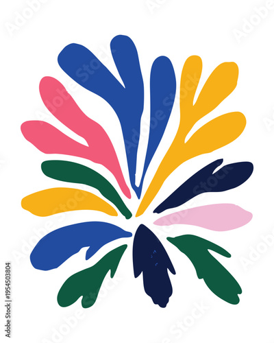 Abstract Organic Cutout Shapes Clipart Set – Minimal Flat Color Vector Elements
