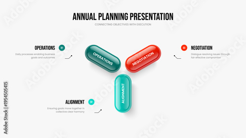 Marketing Showcase 3 Option Diagram Slide Design. Advertising Visualization Frame Template Vector Illustration. Creative Planning Three Step Infographic Slideshow Layout.