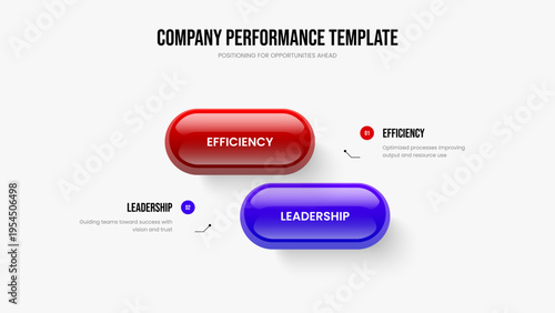 Company Report Slide Layout Vector Illustration. Digital Forecast Two Element Diagram Presentation Template. Enterprise Overview 2 Step Infographic Slideshow Design.