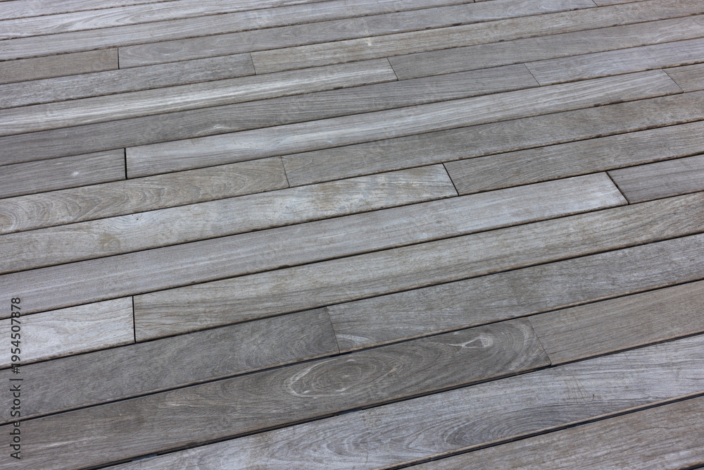 Obraz premium Close up of outdoor wooden floor texture surface