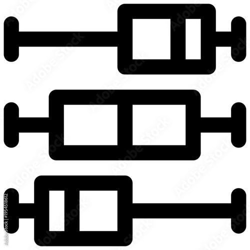Box chart. Editable stroke vector icon.