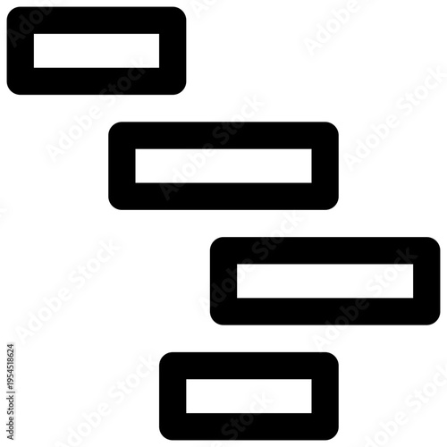 Gantt diagram. Editable stroke vector icon.