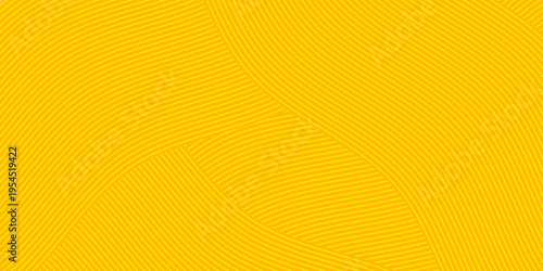 Yellow instant noodle, pasta and spaghetti texture with geometric wavy lines. Ramen, pasta vector pattern. Background abstract food illustration