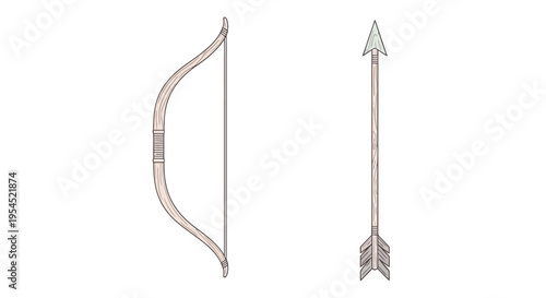 Bow and Arrow Hunting Equipment.