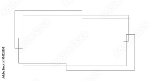 Vector outline of a house floor plan