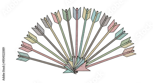 Colorful arrows with metal tips.