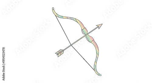 Colorful Bow and Arrow Weapon.