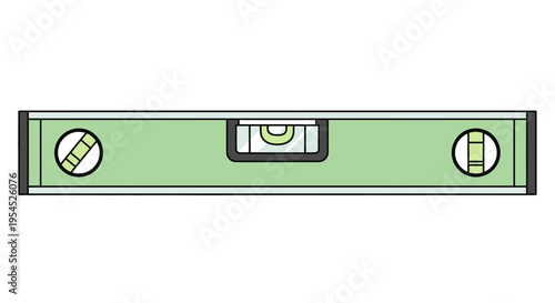 Green bubble level tool instrument.