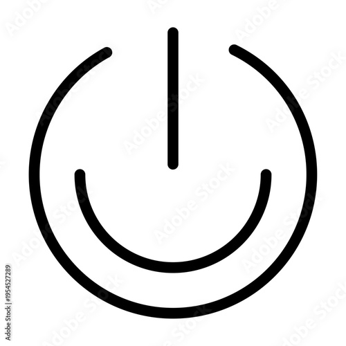 Power symbol icon representing system startup, shutdown, or device power management.