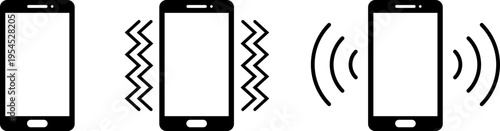 Illustration of mobile data transfer and wireless communication between smartphones