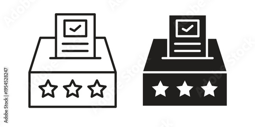 Ballot icon collection on white background. Vector icon art.