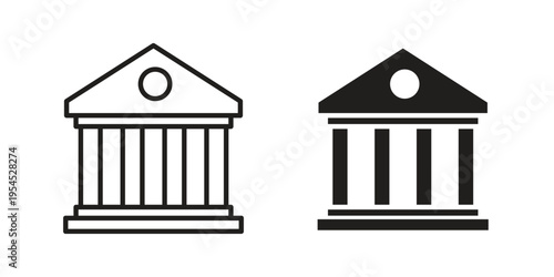 Bank icon collection on white background. Vector icon art.