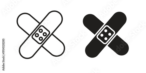 Band aid icon collection on white background. Vector icon art.