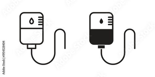 Blood transfusion icon collection on white background. Vector icon art.