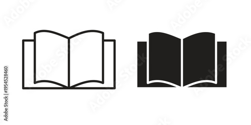 Book icon collection on white background. Vector icon art.