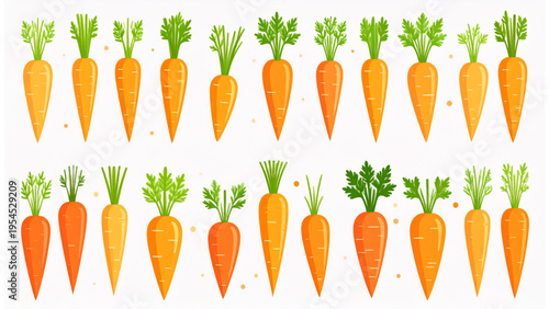 Minimal Carrot Vegetable Illustration, Fresh Organic Farm Produce Vector, Isolated Background