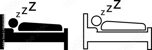 Illustration comparing sleeping positions on different bed types