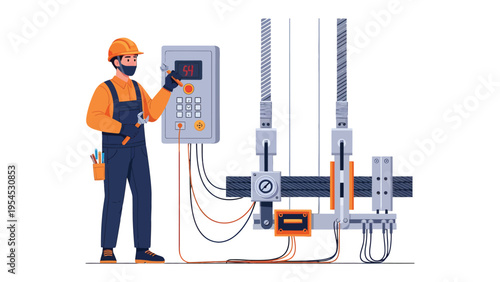 Engineering Precision: A skilled engineer, clad in protective workwear, meticulously examines and adjusts intricate machinery, embodying the spirit of industrial expertise and technological prowess.