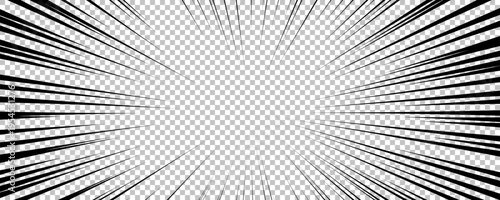 Black comic book transparent background