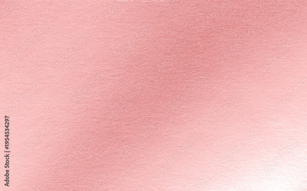 Fototapeta premium Rose gold pink background foil leaf metallic texture wrapping paper for shiny glowing wallpaper design decoration, reflective luminous gradient backdrop