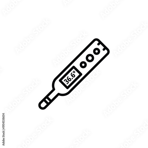 Digital Ear Thermometer Displaying Normal Body Temperature Reading.
