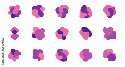 Uncommon Pink and Purple Icon Set Modern Abstract Gradient Vector Illustration