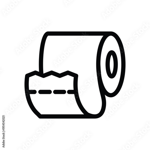 tissue toilet outline icon vector design good for web or mobile app