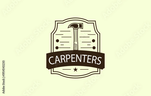 Vintage Carpenter logo design. 