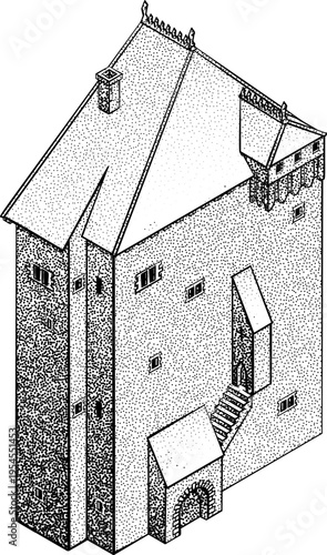 A medieval building map ico...