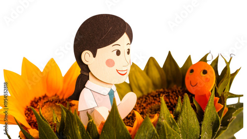 Sunflower Emoji Character Collection with Various Facial Expressions and Emotions for Social Media Communication Cartoon Flower Vector Design