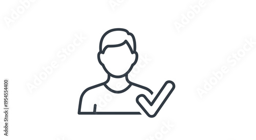 User Profile Verification Checkmark Icon.