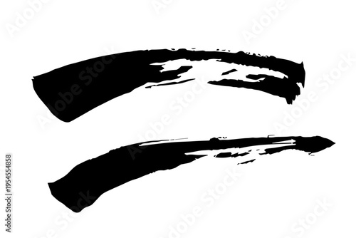 黒インクブラシストローク抽象テクスチャ背景素材