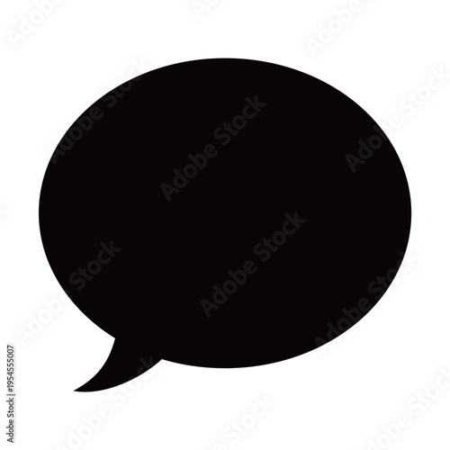 丸い吹き出しのシルエット