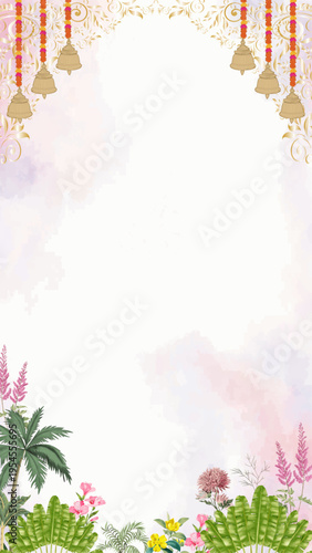 traditional type flower design decoration for backdrop and event decor