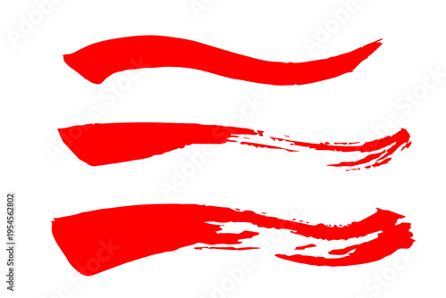 赤インクブラシストローク抽象テクスチャ背景素材