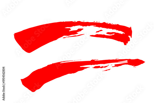 赤インクブラシストローク抽象テクスチャ背景素材