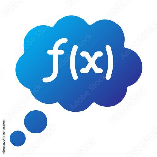 Mathematical Function Thinking  Solid Gradient Icon