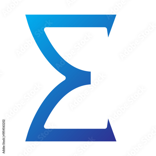 Summation Sigma Notation  Solid Gradient Icon
