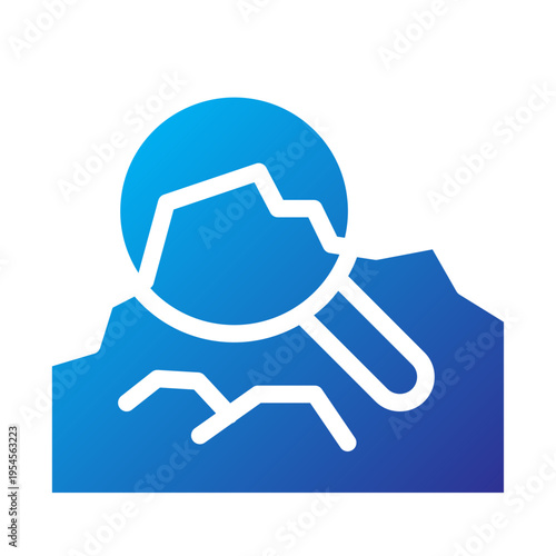Geological Oil Exploration  Solid Gradient Icon