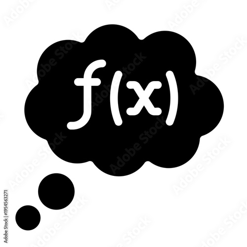 Mathematical Function Thinking  Solid Icon