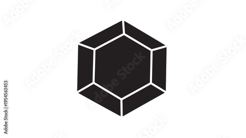 Gemstone icon with a simple geometric shape and sharp edges in a modern flat design, representing precious minerals.