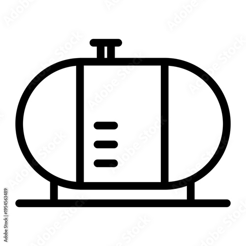 Oil Storage Tank Line Icon
