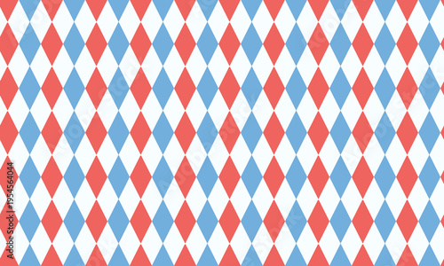 Colorful carnival background. Circus seamless pattern with rhombus. Harlequin retro print. Vector