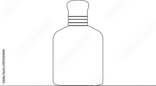 Minimal continuous line illustration of a fragrance bottle. Editable stroke vector concept for beauty industry, cosmetics branding and luxury product visuals.