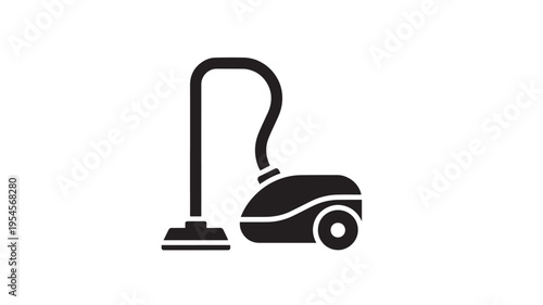 Vacuum cleaner icon with a modern sleek design for cleaning and household chores, suitable for apps.